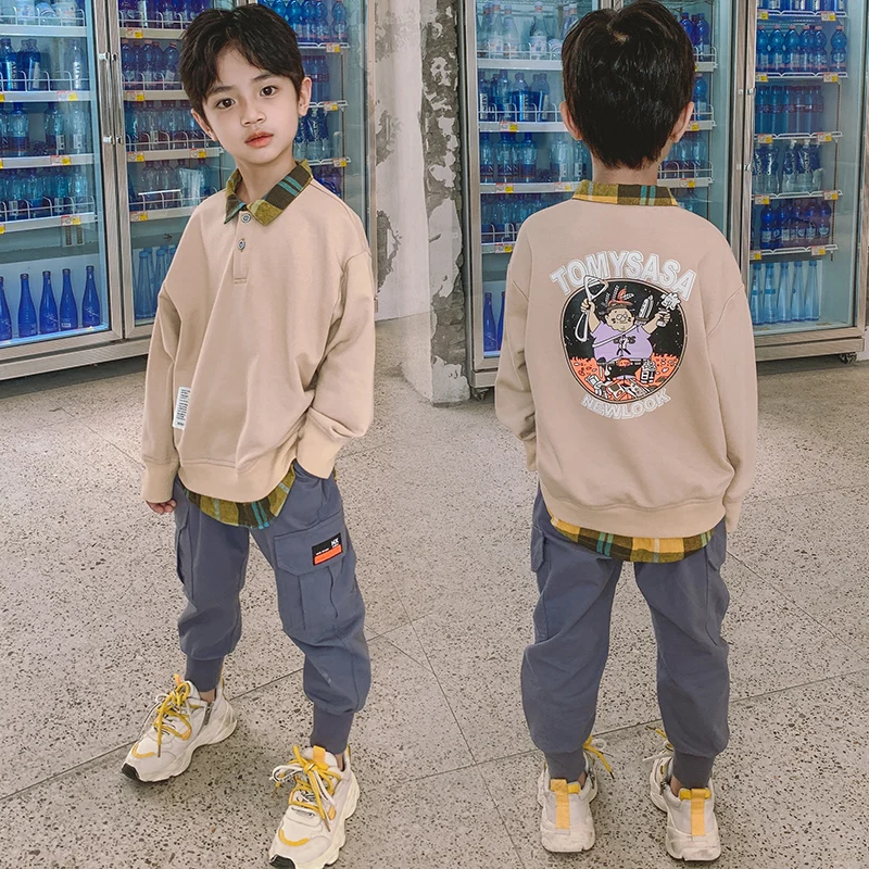 

Winter Boy Children Clothes Set Outfits Long Sleeve Fall Teenage Boys Boutique Kids Clothing Long Johns Ubrania Clothes AE50CC