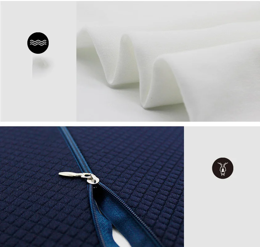 

Orthopedic Air Layer Fabric Memory Foam Sleeping Pillow Care Protection Cervical Relieve Pain Sleeping Pillow 60x30x10cm 2PCS