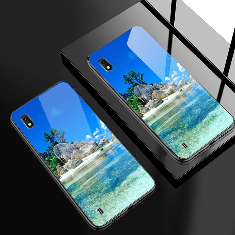 H114 Для samsung Galaxy J4Plus M10 M20 M30 Note9 закаленное Стекло чехол A10 A20 A30 A40 A50 A6S A70 A8S A80 A90 противоударный чехол-держатель - Цвет: H114