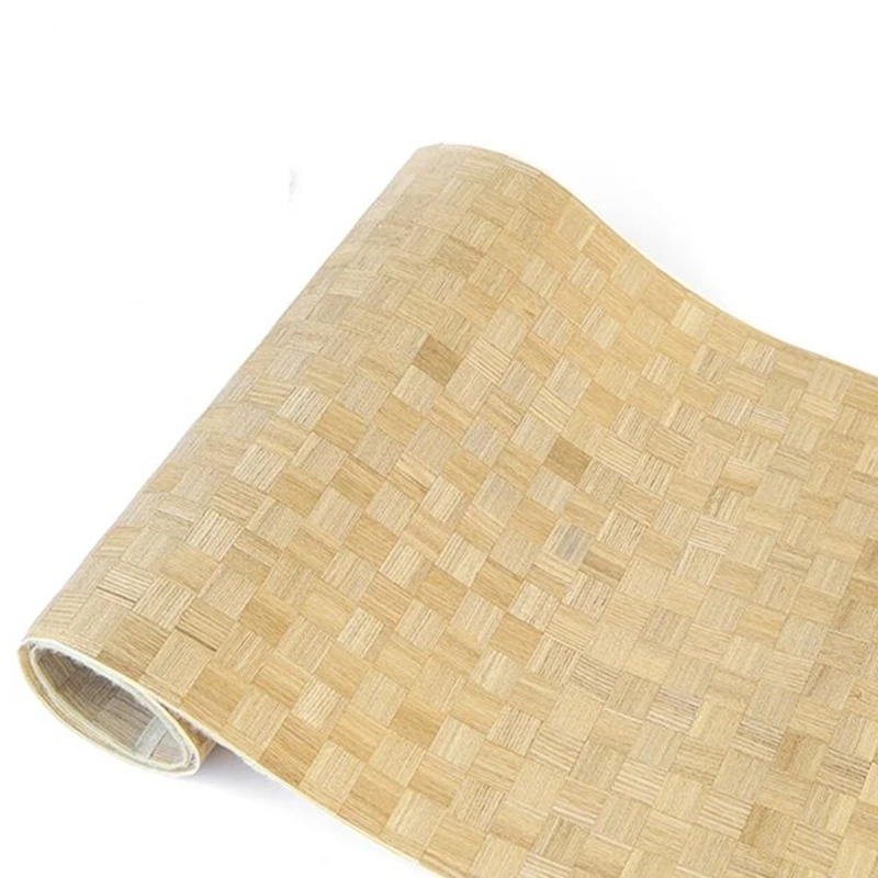 Natural Genuine Chinese Ash Wood Veneer Weave Slice for Furniture Backing with Tissue about 40cm x 2.5m 0.3mm thick C/C