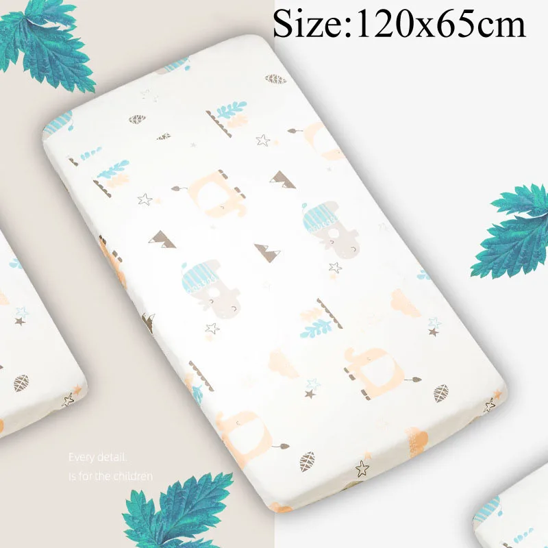 C-120x65cm Прочные Детские простыни для маленьких мальчиков и девочек, простыни для кроватки с мультипликационным принтом, матрац для малышей, 120x60 см/120x65 см/130x70 см - Цвет: C-120x65cm