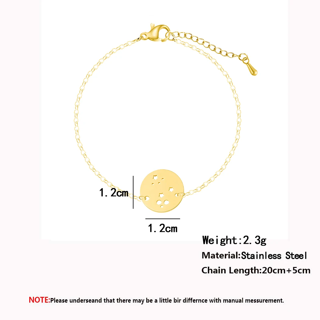 Браслеты Chandler из нержавеющей стали простые круглые цепочки со звёздным небом