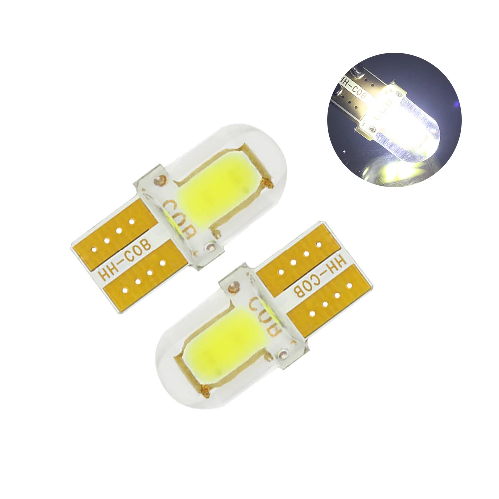 T10 COB без ошибок w5w СИД 194 CANBUS кремнезема Авто зазор лампы 8SMD 12V 3W 180LM 6500k