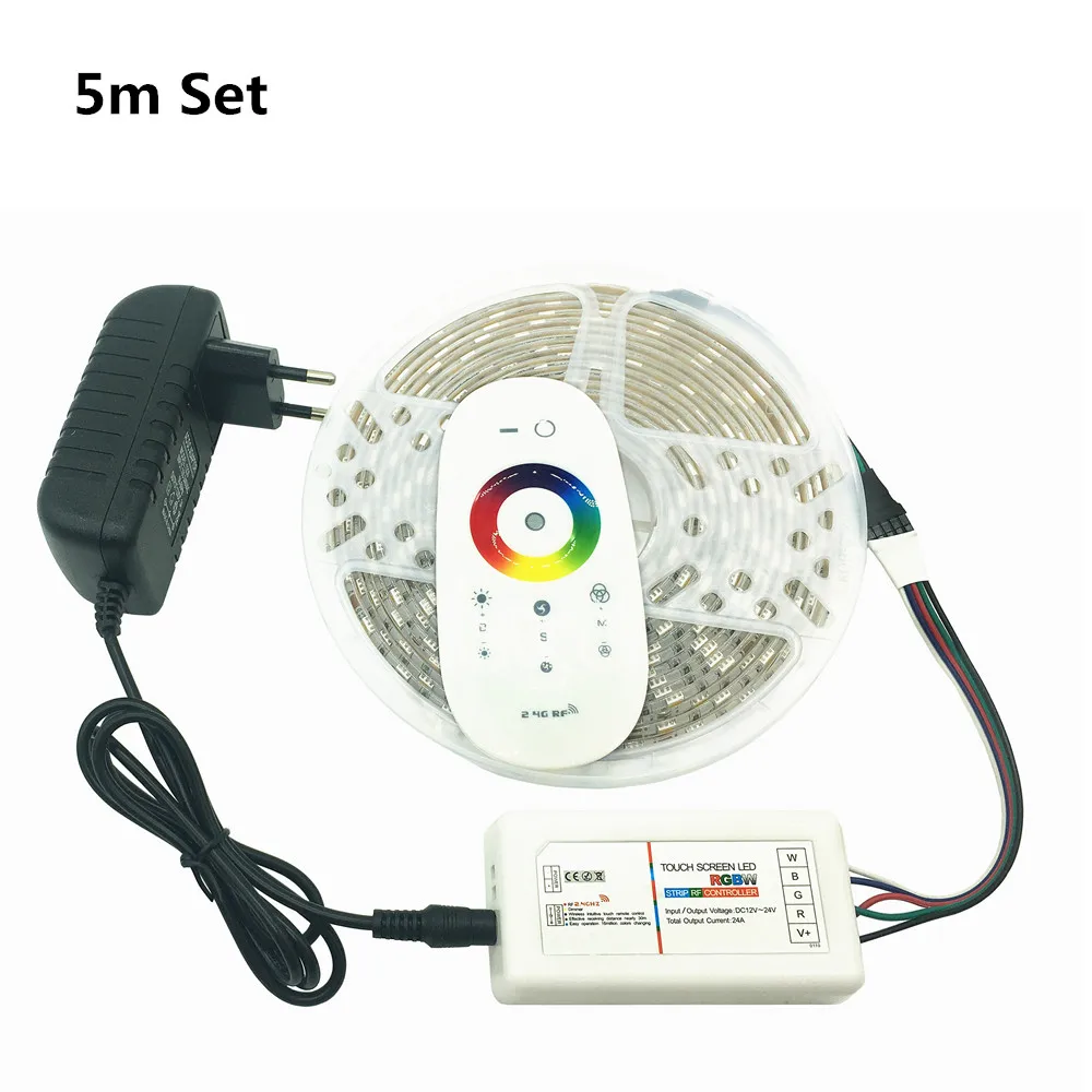 5 м 10 DC12V Светодиодная лента 5050 SMD RGB RGBW RGBWW 60 светодиодов/M + белый/теплый белый