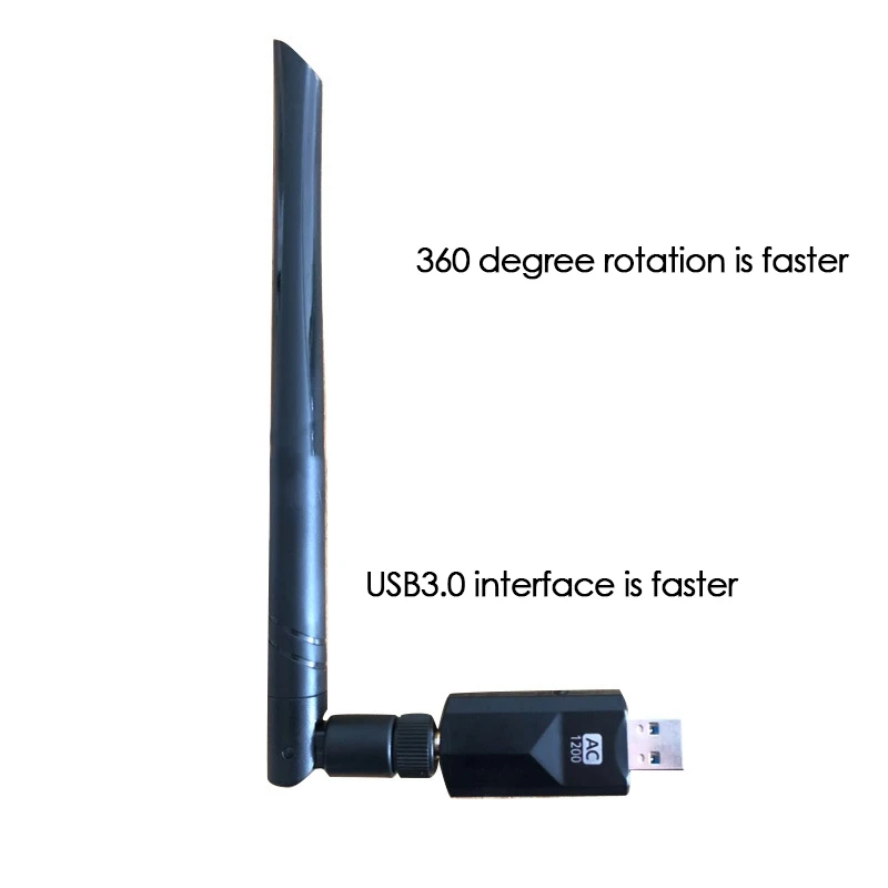 

1200Mbps RTL8812BU Dual-Band Wireless Network Card 2.4GHz/5.8GHz IEEE802.11AC USB3.0 Gigabit Portable Wifi Receiver