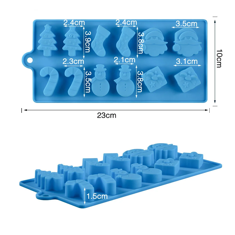 Рождественские силиконовые формы для шоколада FUNBAKY посуда выпечки украшенная