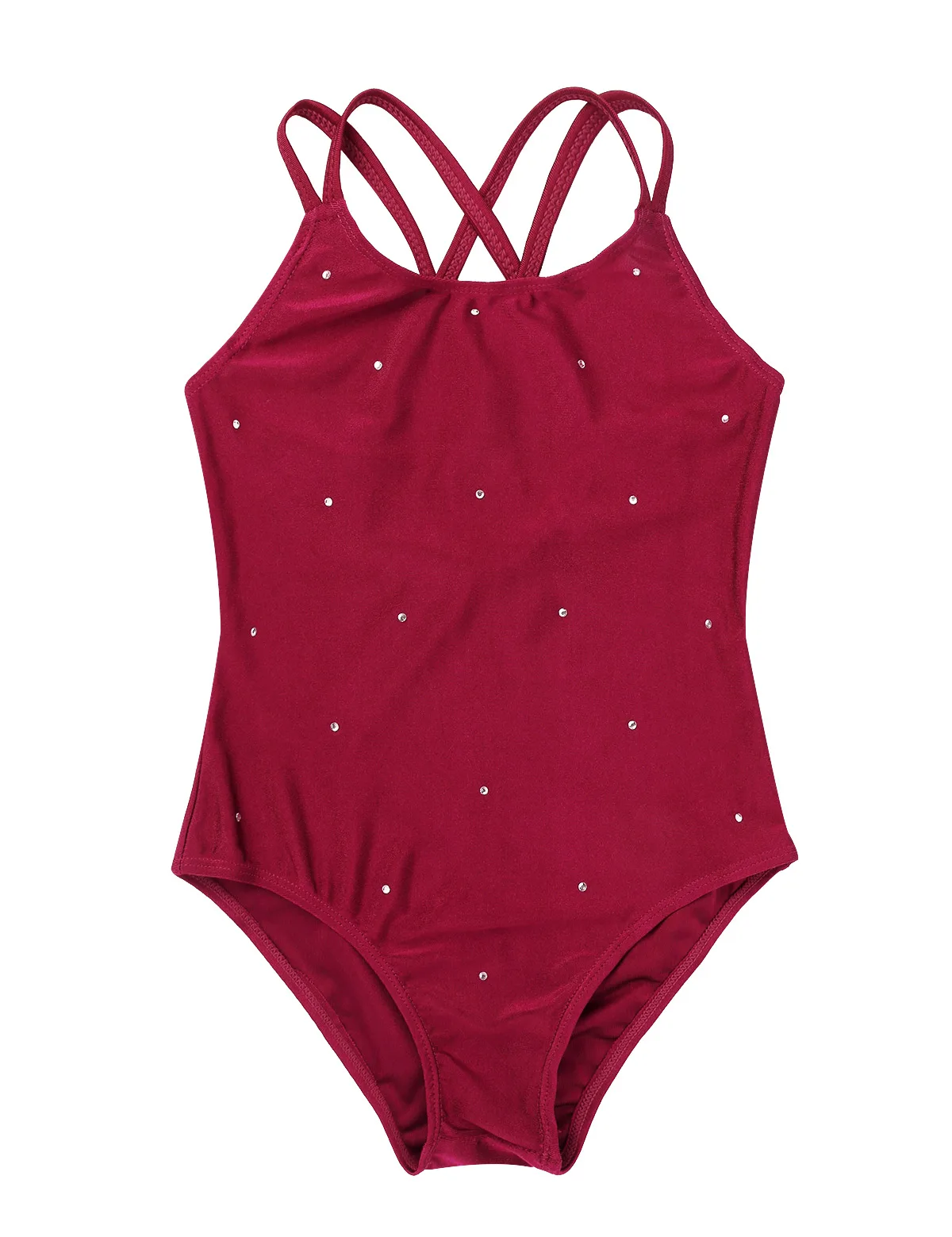 Балетный костюм для девочек на тонких лямках гимнастический купальник