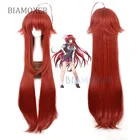 Парик для косплея старшей школы DxD Rias Gremory цвета красного вина, термостойкий, 100 см + бесплатная шапочка для парика