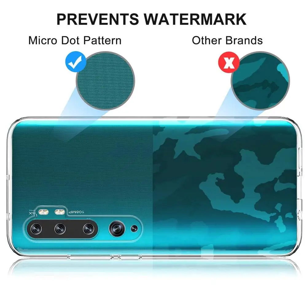 Чехол для телефона Xiaomi Mi Note 10 Pro нескользящий прозрачный амортизирующий защитный