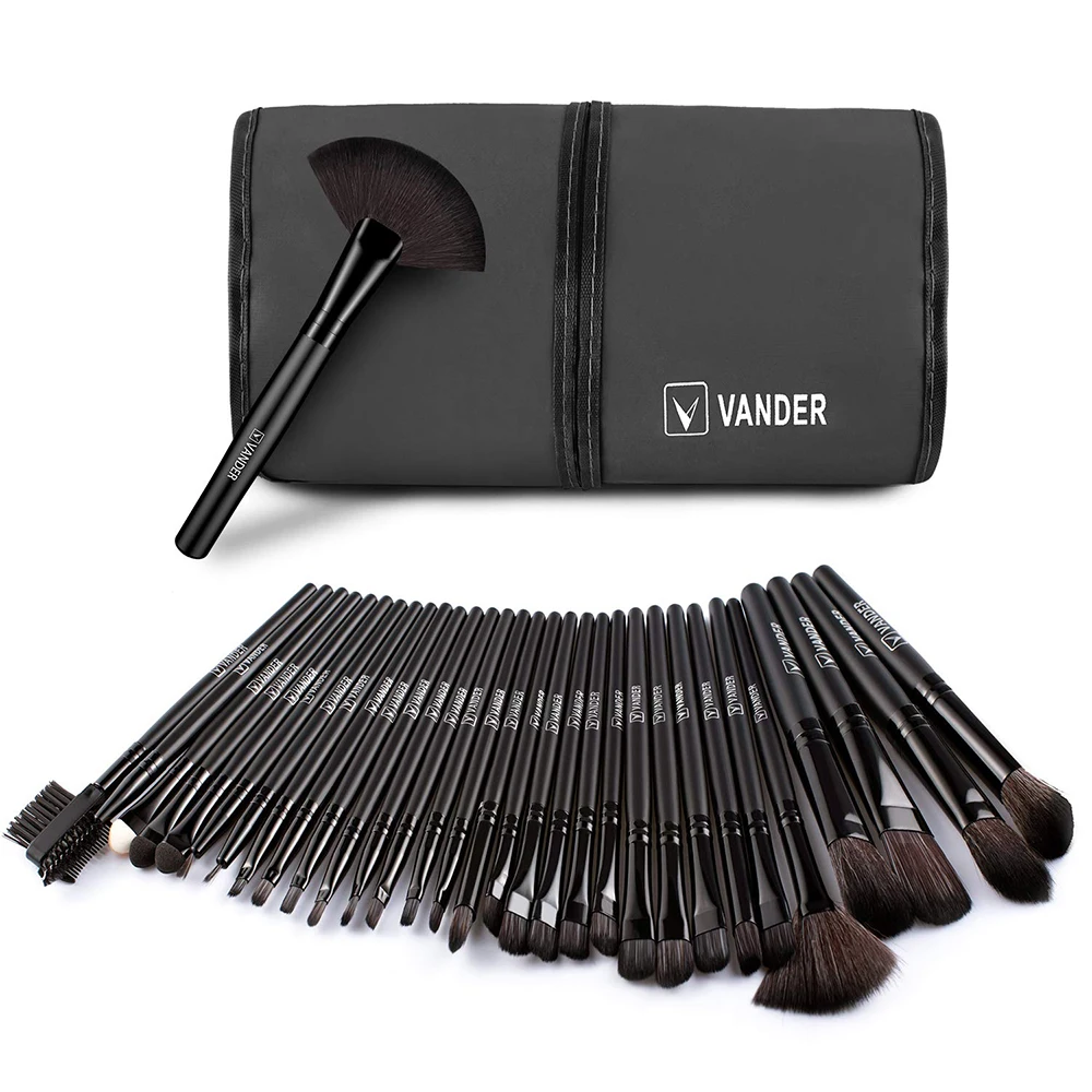 

32pcs Makeup Brushes Professional Natural Make Up Set Foundation Powder Contour Eyes Blending Beauty Cosmetic Brush Tool Kit