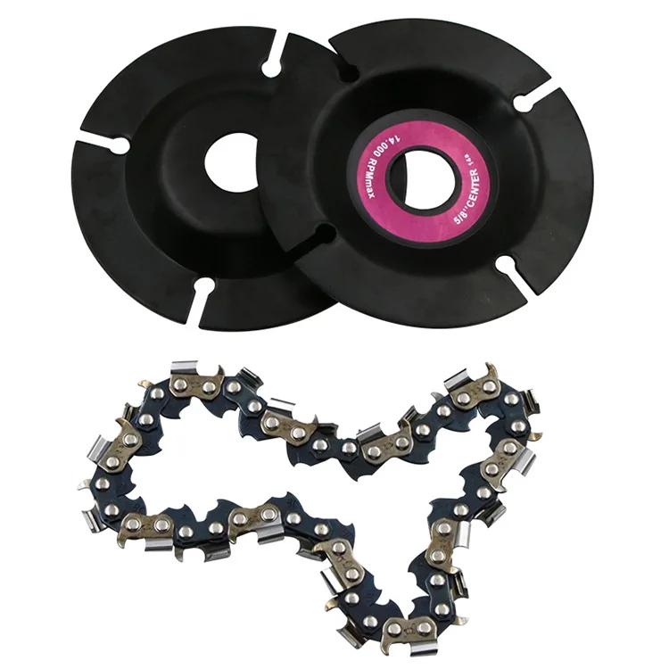 New 4 Inch Grinder Disc and Chain 22 Tooth Fine Cut Set For 100 115 Angle 5/8 Center Hole | Инструменты
