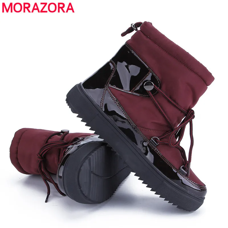 

Женские Теплые ботильоны MORAZORA, Черные ботильоны на толстой меховой подкладке, новинка зимнего сезона 2022