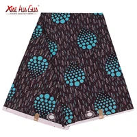 free shipping ankara african wax veritable real wax fabric polyester sewing dress material3yards 6yardsone pieces fp6412