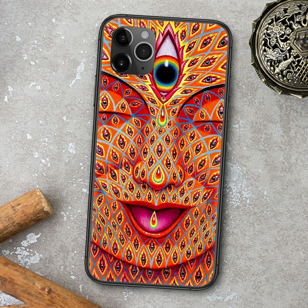 

TOOLs Band Phone Case For Iphone 4 4s 5 5S SE 5C 6 6S 7 8 Plus X XS XR 11 12 Mini Pro Max 2020 black Bumper Painting Shell Trend
