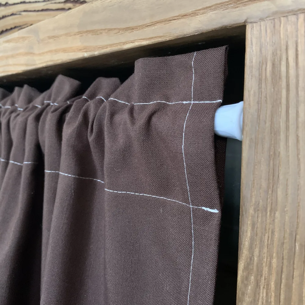 japan style retro bamboo cotton cloth half curtains pendant tassel hem tulle short curtain for bar kitchen cabinet door yb 42 free global shipping