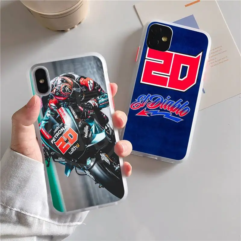 

Moto NO.20 Fabio Quartararo Phone Case For iPhone 13 12 11 Pro Max X XR XS Max 7 8 Plus 12 Mini SE2020 Camera Protection Cover