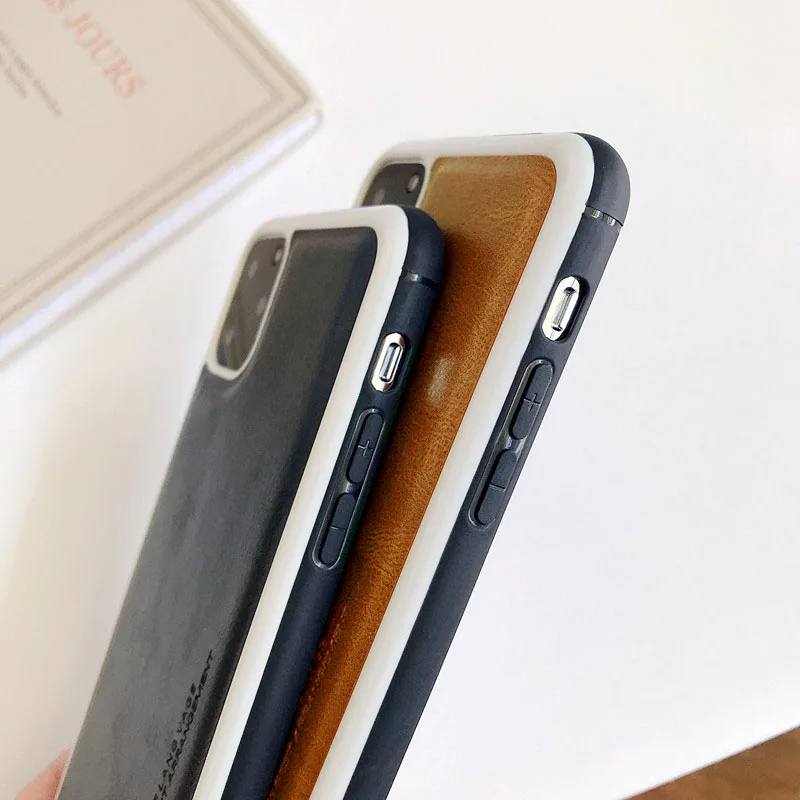 Кожаный Мягкий ТПУ силиконовый чехол Suntaiho для iPhone 11 Pro Max Ультратонкий телефона