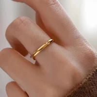 17mm ins trendy gold metal round geometric minimalism minimalist finger midi rings punk korean fashion party jewelry ring