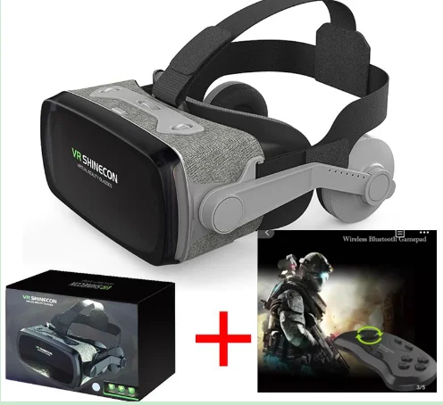 With Controller D Шлем 9,0 VR Очки виртуальной реальности 3D очки Google Cardboard VR гарнитура коробка для 4,0-6,3 дюймового смартфона - Цвет: With Controller D