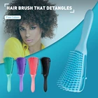 Парикмахерская, искусственная расческа для распутывания вьющихся волос, женские Инструменты для укладки, массажная расческа без узлов