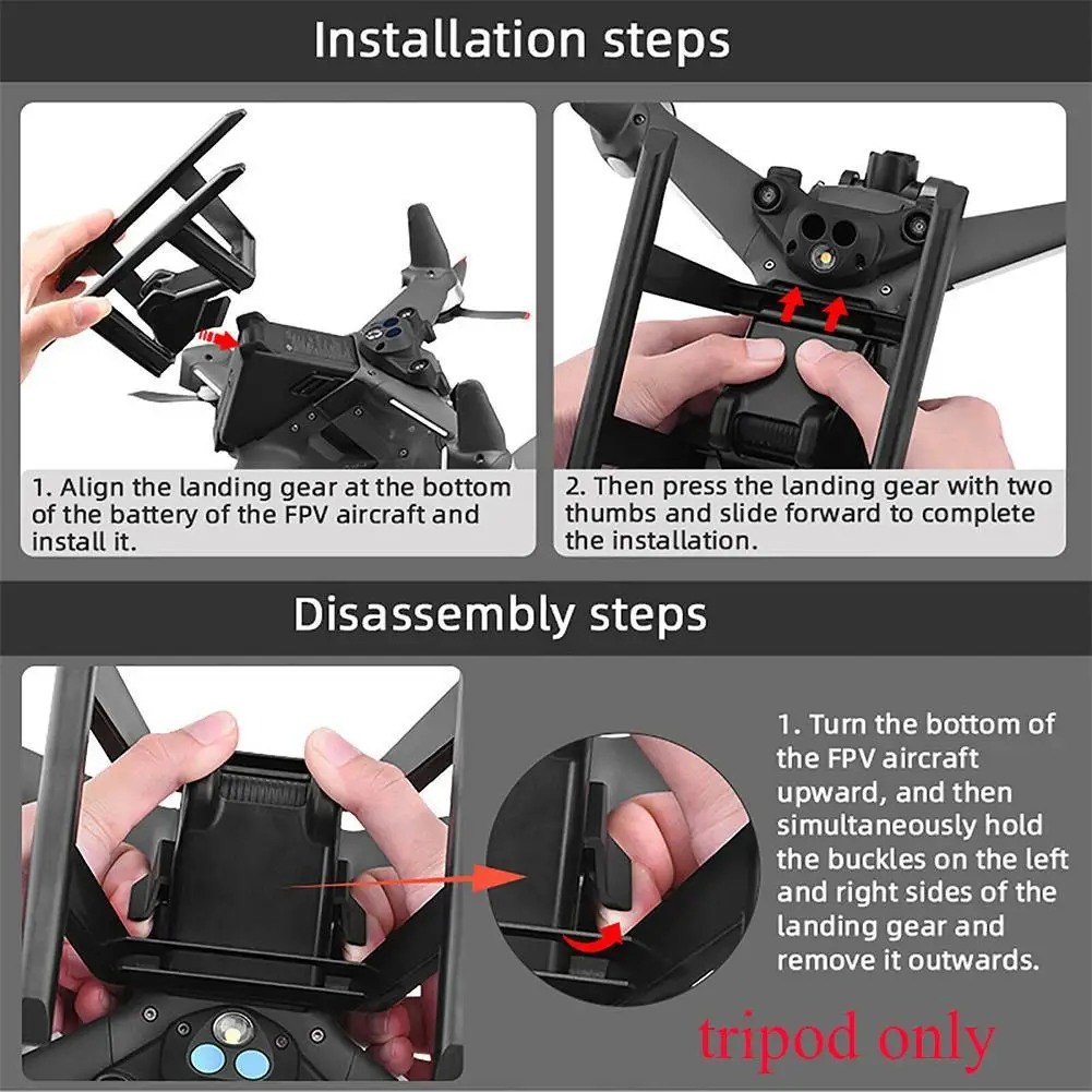 

UAV Extension Support Frame For Safe Landing UAV Battery Cover Universal Protection Accessories Suitable For DJI FPV Booster Tri