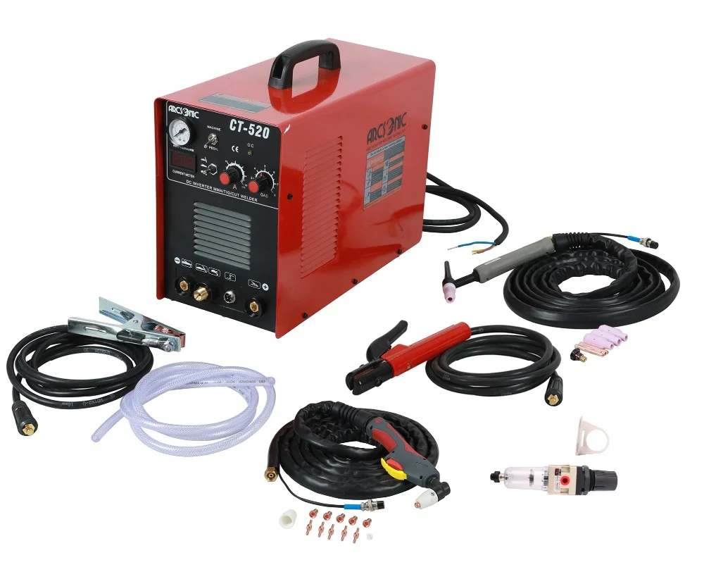 IGBT CT520 сварочная машина для резки 50 А TIG 200 MMA 3 в 1 резка 120/240 чистая толщина 12
