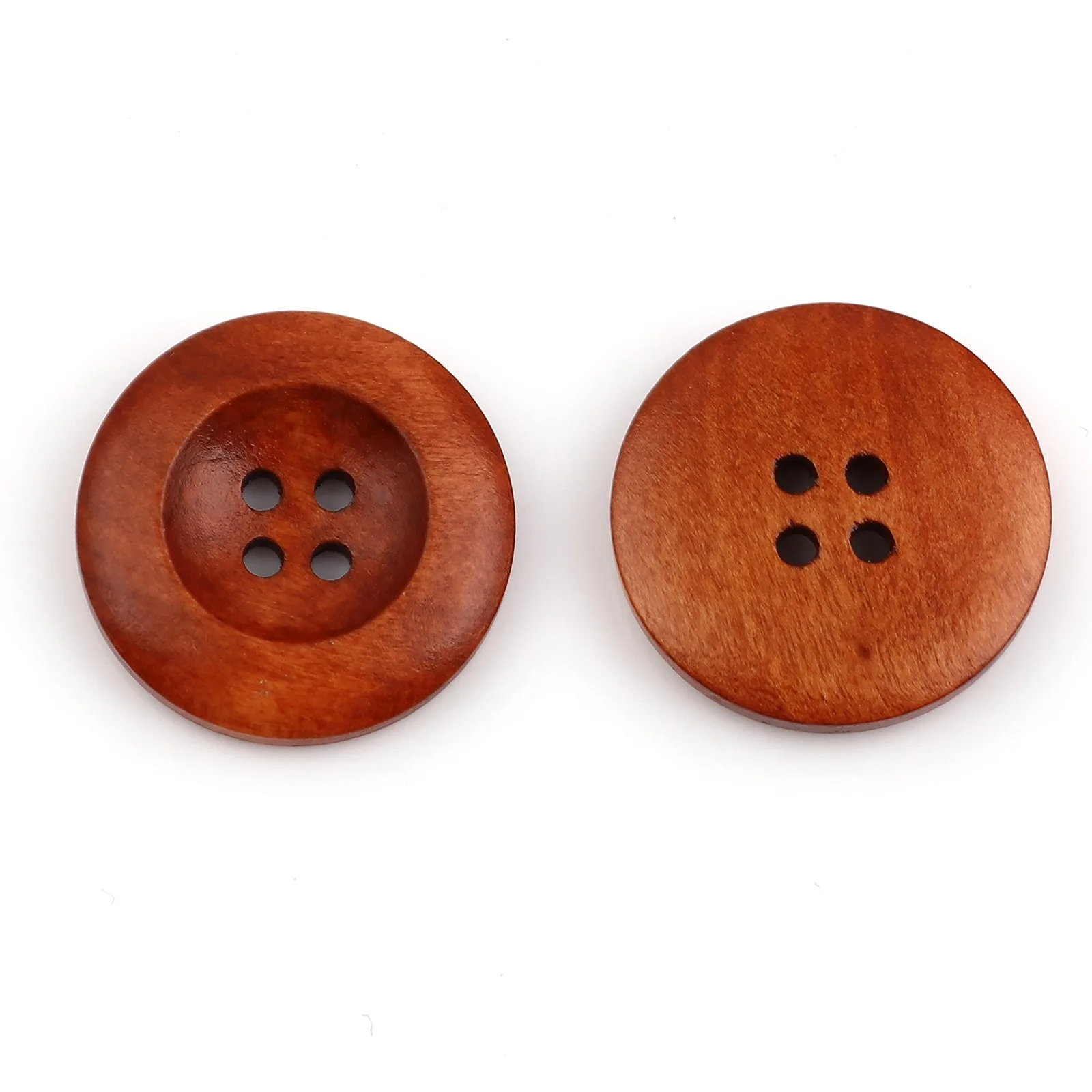 

50Pcs New Wooden Buttons Natural Color Round 4-Holes Sewing Scrapbooking DIY Buttons Sewing Jacket Blazer Sweaters Accessories