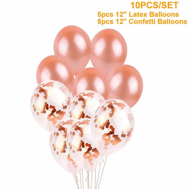 rose gold mix Сладкий 16-й вечерние украшения шар цвета розового золота фоновое украшение 16 алюминиевая пленка шар с днем рождения поставки PAT72 - Цвет: rose gold mix