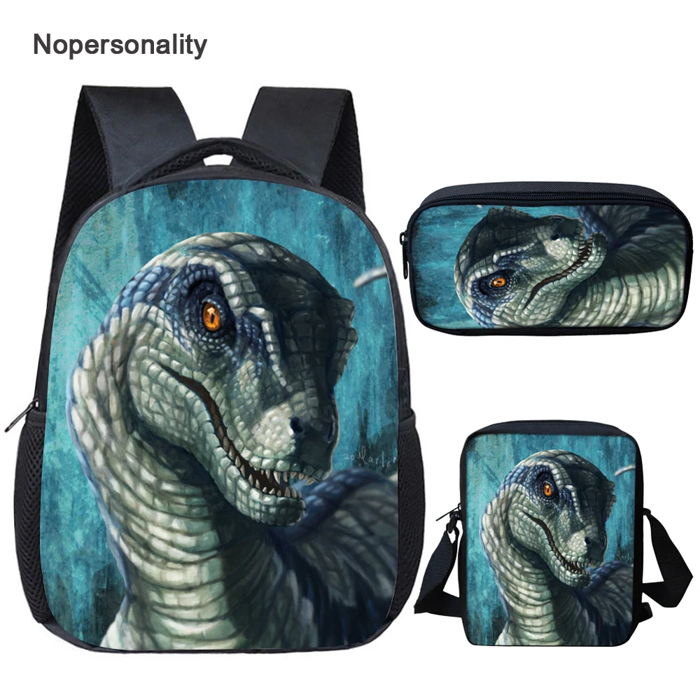 Классные наборы школьных сумок Nopersonality с 3d принтом динозавров для детей, маленькие школьные сумки для дошкольников, сумки для книг для малыш...