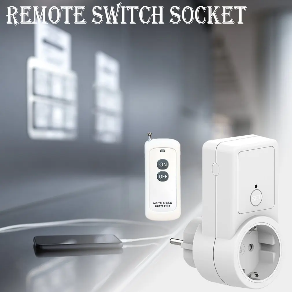 

Universal Power Socket Mini Smart EU RF 433mhz With Wireless Remote Control For Smart Home Compatible With Broadlink RM4 Pro