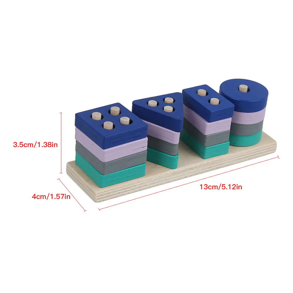 Детские деревянные игрушки Монтессори строительные блоки цветовая форма