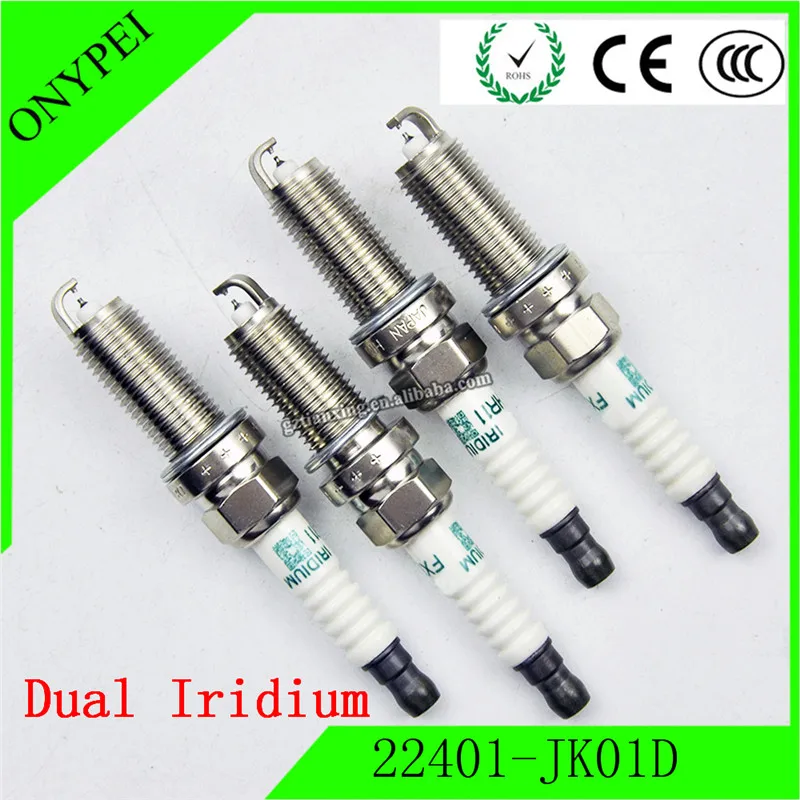 4 шт. 22401-JK01D FXE24HR11 двойной иридиевая Свеча зажигания для Nissan 370Z Infiniti Q70 QX50 3,7 FXE24HR-11 3457 22401 JK01D 22401JK01D