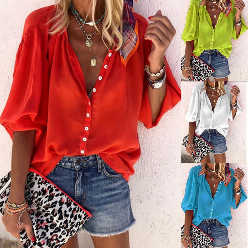 

2020 Spring Women Blouses Button Befree Boho Ruffles Long Full Sleeve Vintage Casual Chiffon Big Large Pluse Sizes Tops Shirts