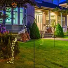 Солнечная приведенная в действие Светодиодный лампа-чайник полый цветок лейка Фея светильник шланг для полива огорода, двора, подъездной дорожки клятва украшения светильник ing лампа