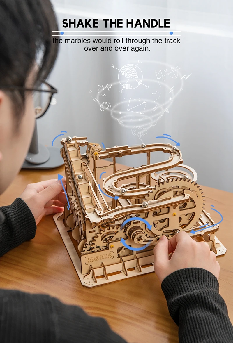 Robotime 4 вида мраморная игра DIY водное колесо деревянная модель строительные наборы сборка игрушка подарок для детей и взрослых дропшиппинг