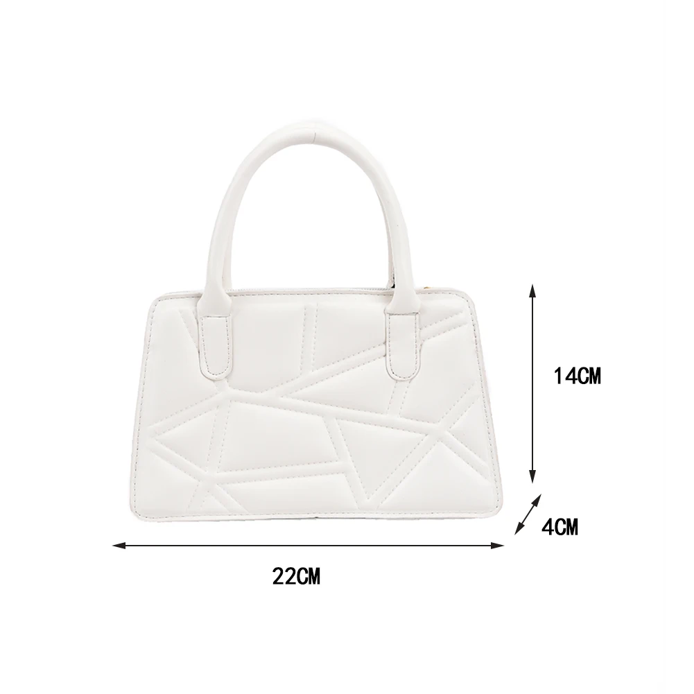 

Vintage Women Lattice Pattern Shoulder Crossbody Bags PU Leather Chain Messenger Bag Casual Ladies Solid Color Top-handle Bags