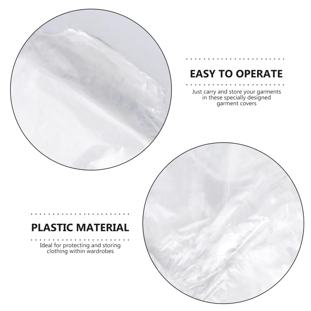 

50 pcs 60*100cm Clothes Dust Cover Disposable Garment Dust Shield Garment Suit Bag