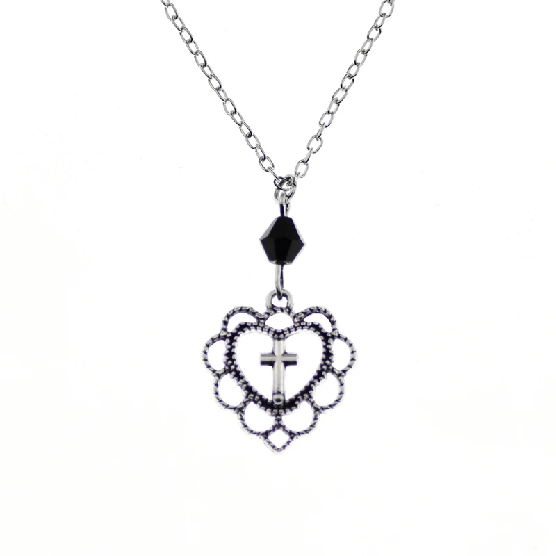 

Женское винтажное ожерелье с бусинами, черное ожерелье в готическом стиле, украшение в стиле панк с полыми искусственными камнями, бижутери...