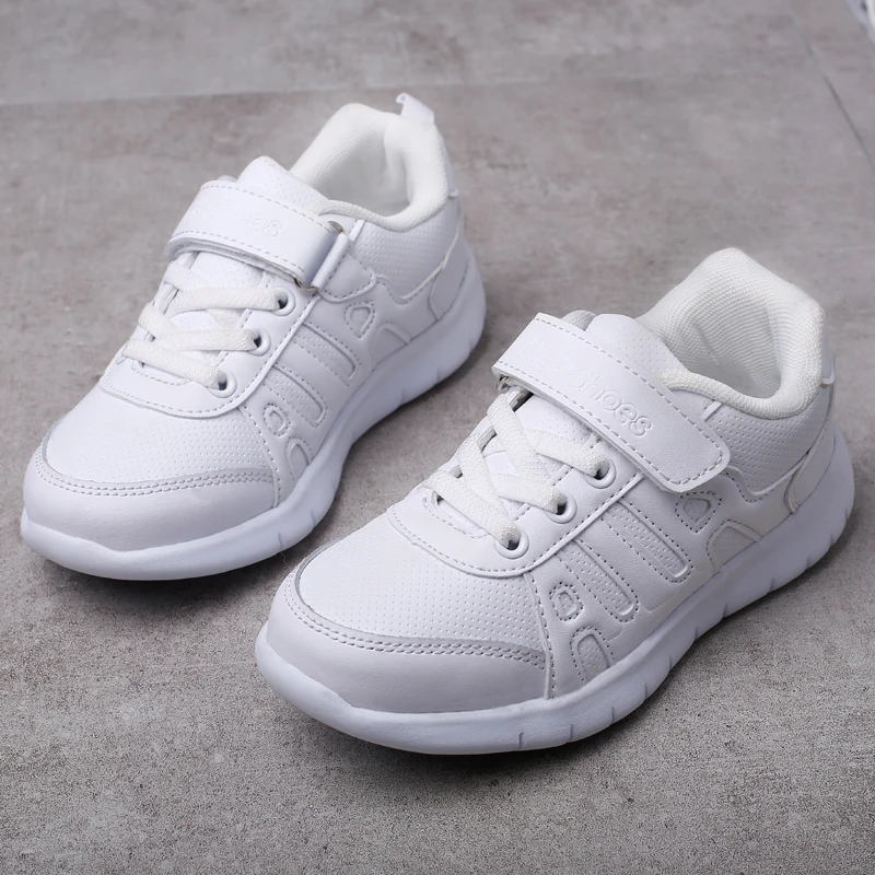 

Genuine Leather Popular Style Children Casual Shoes Mesh Sneakers Boys & Girls Flat Child Running Shoes Light Fast Free Shippin