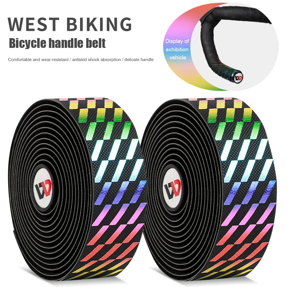WEST BIKING многоцветный руль для шоссейного велосипеда с ремешком из искусственной