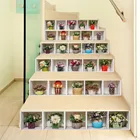 Наклейка на лестницу в скандинавском стиле, зеленые растения, декоративные обои, 3D, наклейки на ступени, самоклеящаяся, ПВХ, украшение для лестницы, домашний декор