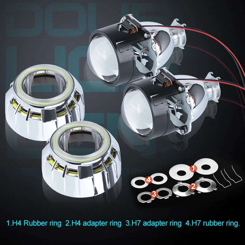НОВЫЙ 2 5 дюймов HID линзы проектора Bi Xenon светильник WST светодиодный двойной Ангел