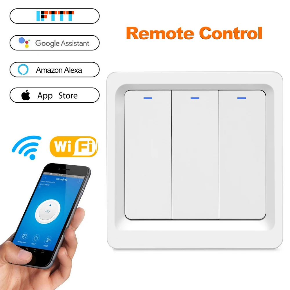 Wi-Fi дистанционный переключатель освещения кнопочный приложение Smart