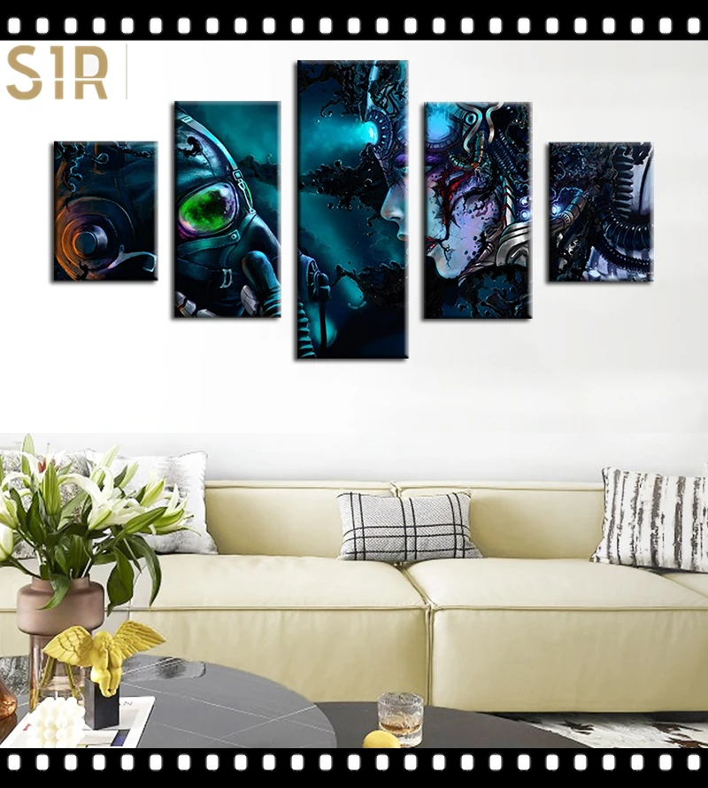 

Anime Movie Posters Wall Art 5 Pieces Canvas Painting Poster Pictures Home Decor Living Room HD Printed Poster Wall Painting