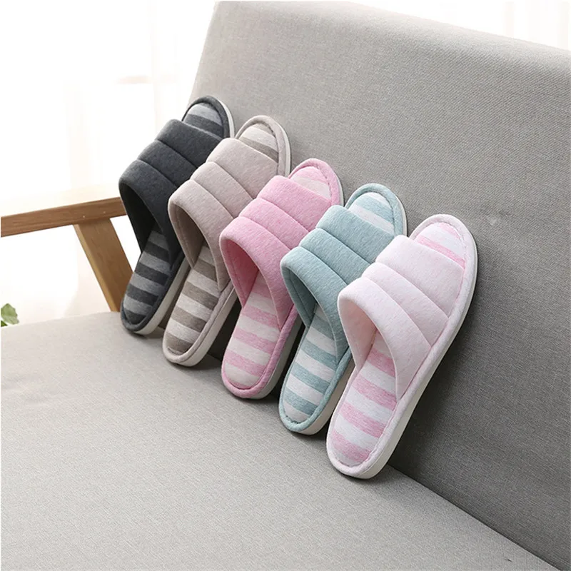 women indoor slippers anti slip lovers home flax slipper 2021 spring summer shoes woman men house floor cotton slides sh12281 free global shipping