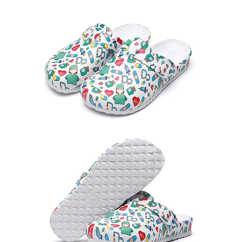 

Женские тапочки EVA, Нескользящие, Рабочая обувь на плоской подошве, Нескользящие рабочие туфли, обувь для спа-салона, 1 пара