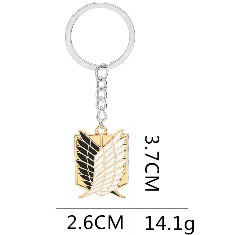 

Attack On Titan Pendant Anime Keychain Accessories Wholesale Boyfriend Gift Ideas Key Ring Car Key Chain Holder Golden Silver