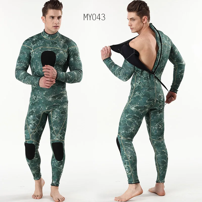 

3mm Camo Skin dive suit wetsuits Mens diving suit One-Piece and Close Body wet suit sbart UV proction men Neoprene