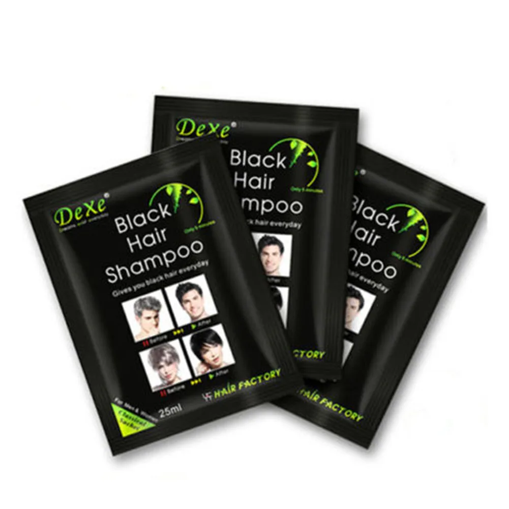 

Salon Black Unisex Plant Fashion Strong Hold Natural Hair Dye Grey Hair Removal Shampoo Dyeing