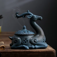 fulu incense burner ceramic incense burner creative personality zen sandalwood buddha with incense and deer ornaments